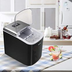 Macchina Ghiaccio Morpilot con 2,1L Serbatoio, Display LCD, 12 kg/24 h Fabbricatore Ghiaccio Casa 2 Dimensioni Cubo Preparazione in 7-8 Minuti Silenzioso per Casa, Bar, Ristorante, ecc. – Nero 9