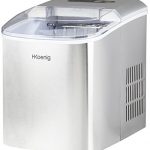 H.Koenig KB14 Macchina per ghiaccio, Fabbricatore cubetti 2 misure, 12 kg, Ciclo produttivo 10-13 minuti, Senza impianto idraulico, Acciaio Inox, 120W