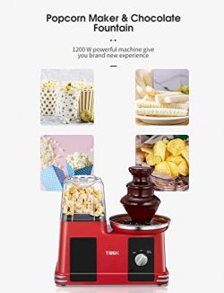 Macchina per popcorn 2 in 1 come avere il cinema a casa vostra con fontana di cioccolato facile da utilizzare leggera non contiene BPA 1200 W 5