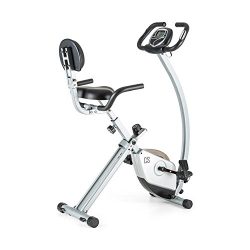 Capital Sports Trajector – Cyclette, X-Bike, Schienale Di Supporto, Maniglie Laterali, Volano Da 3 Kg, 8 Livelli, Computer Con Display LCD, Misurazioni Pulsazioni Manubrio