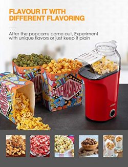 Aicook Macchina Pop Corn, 1400W Popcorn Machine Compatta ad Grande Capacità di 16 tazze, Aria Calda senza Olio Grasso, Coperchio Rimovibile, Senza BPA 3