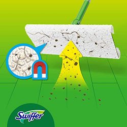 Swiffer Starter Kit Scopa con 1 Manico + 8 Panni di Ricambio, per Catturare e Intrappolare la Polvere 4