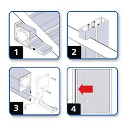 Dettagli su ZANZARIERA IN ALLUMINIO A MOLLA CM 60/160X250 ORIZ MARRONE PORTA E FINESTRA 3