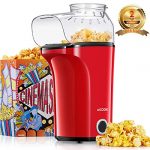 Aicook Macchina Pop Corn, 1400W Popcorn Machine Compatta ad Grande Capacità di 16 tazze, Aria Calda senza Olio Grasso, Coperchio Rimovibile, Senza BPA